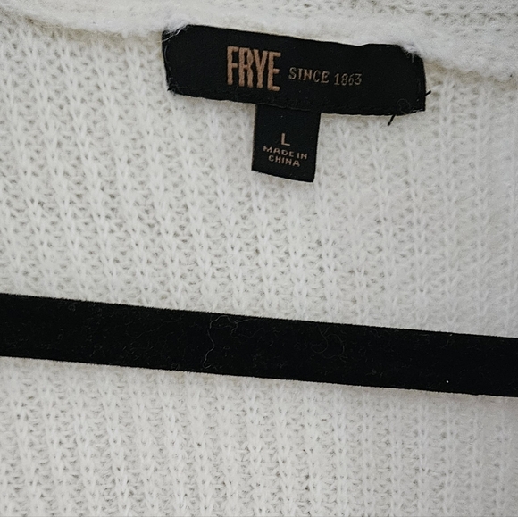 Frye Super Soft Cozy White Open-Front Sweater - Picture 3 of 3